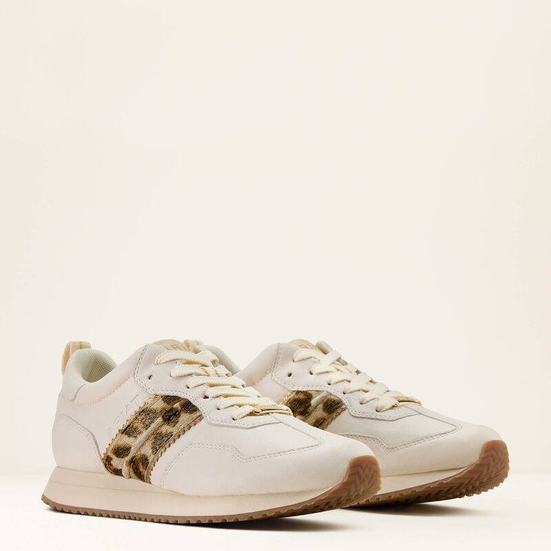 ARIAT RANCH RUNNER SHOE BRIGHT CREAM|GILDED LEOPARD 10074338
