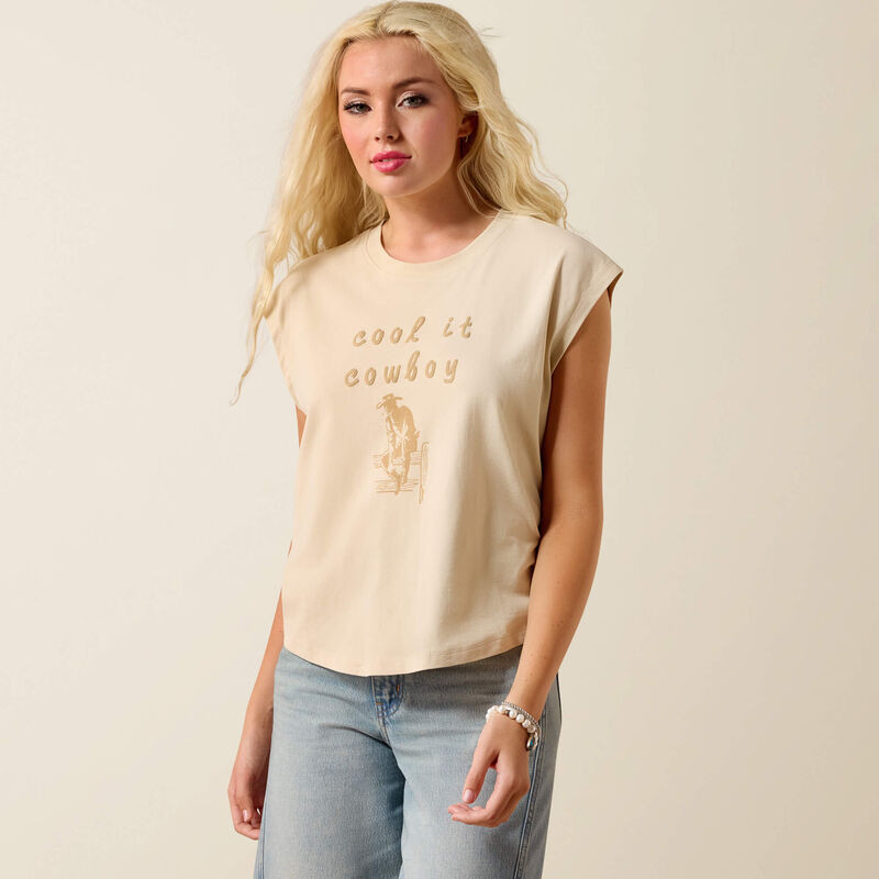 ARIAT COOL IT T-SHIRT OYSTER GREY 10073558