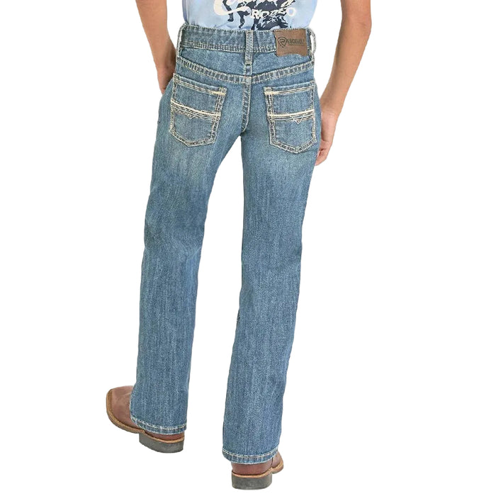 ROCK & ROLL BOYS LADDER STITCH EMBROIDERED BOOTCUT JEAN BB0BD08577