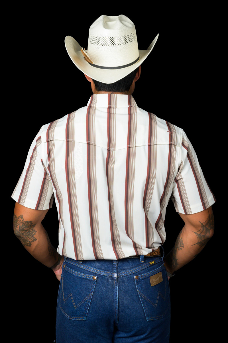 FERRELL THE TRISTAN IN BROWN SHORT SLEEVE SNAP FPS1026049
