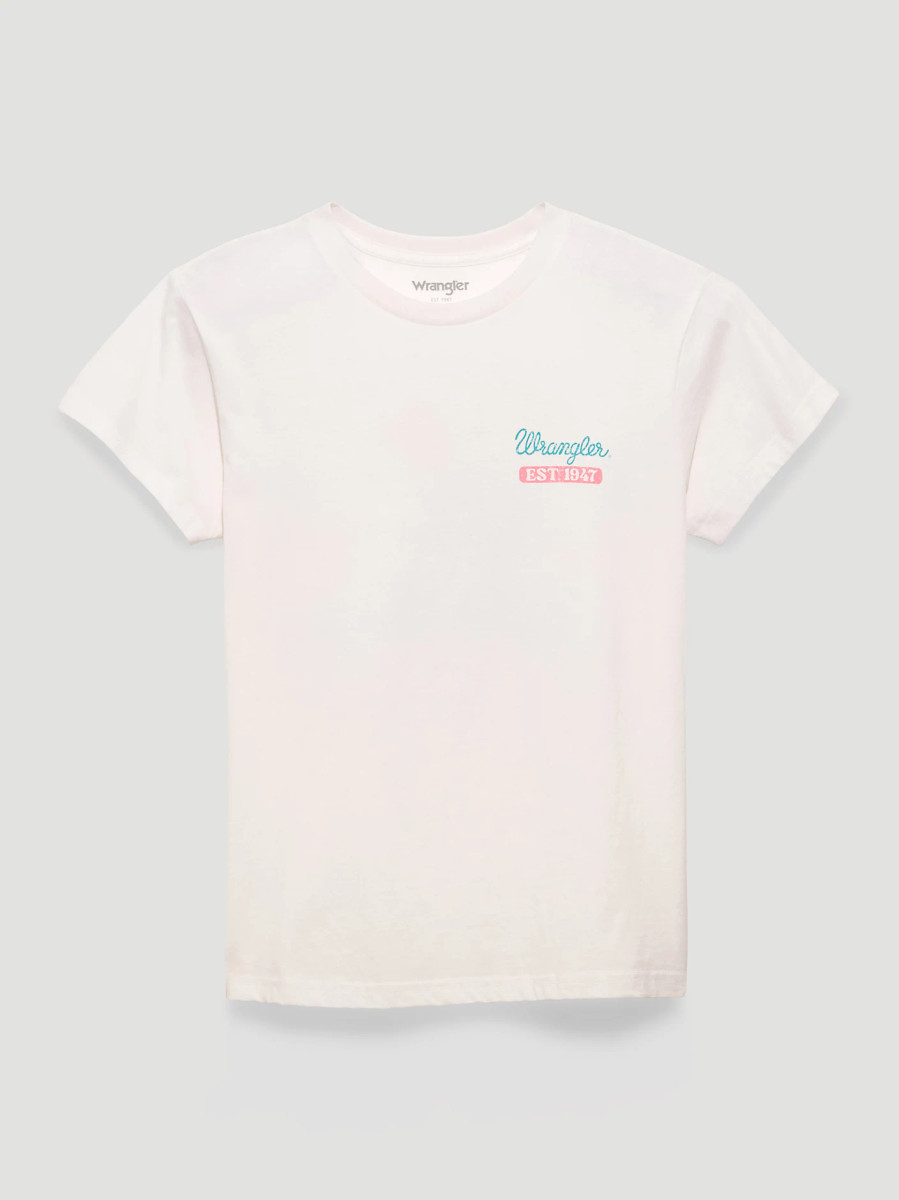 WRANGLER WOMENS LOCAL RANCH RETRO REGULAR FIT TEE BRIGHT WHITE 112372987