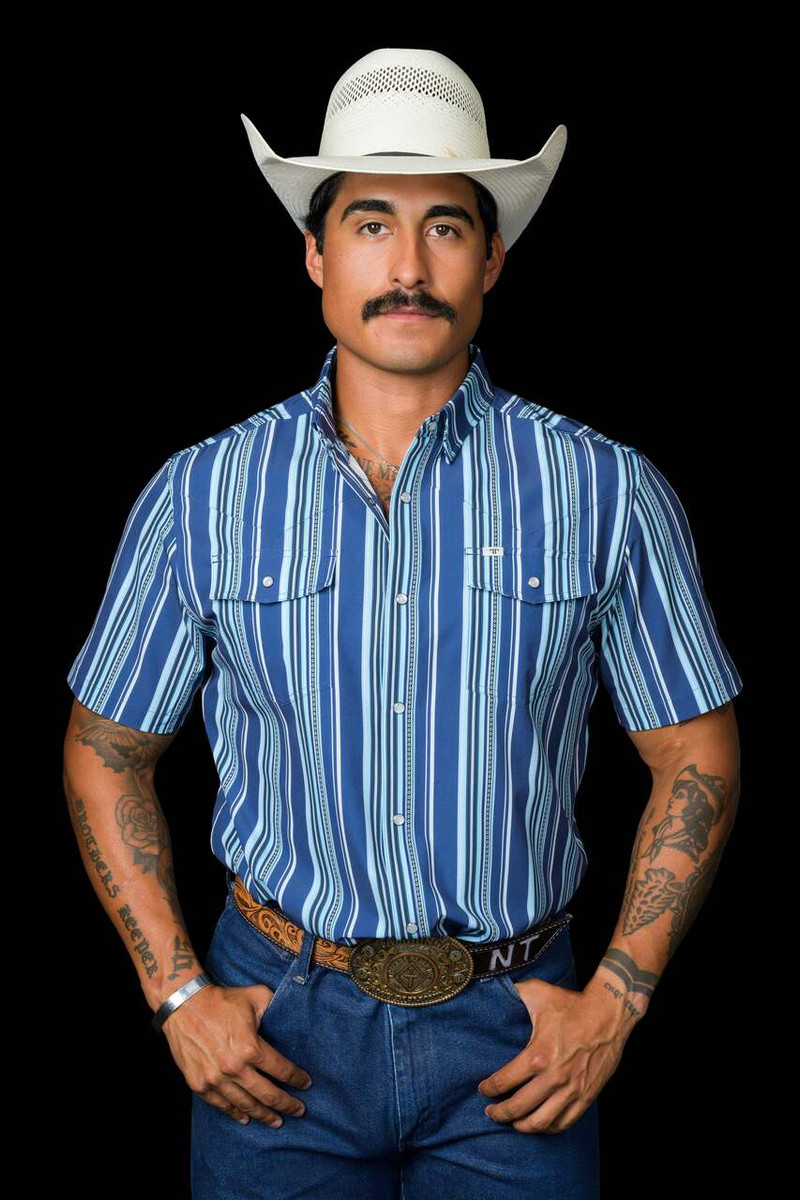 FERRELL THE JAMES SHORT SLEEVE SNAP SHIRT BLUE FPS1026040