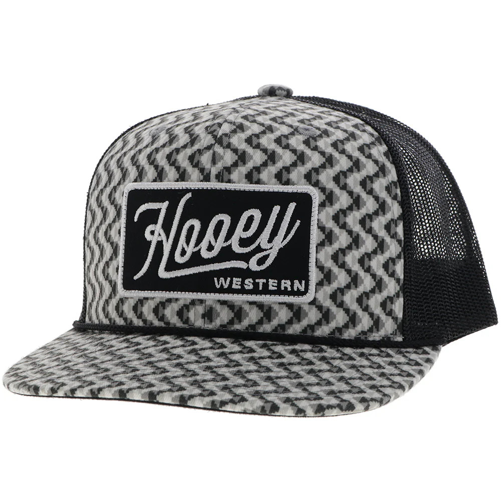 HOOEY "LAKOTA" HAT GREY/BLACK W/ PATTERN 2548T-GYBK