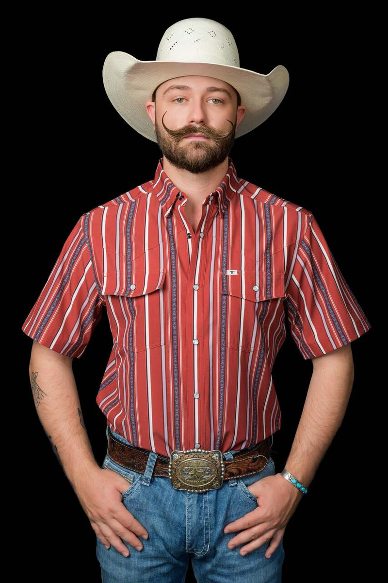 FERRELL THE BROOKS SHORT SLEEVE SNAP SHIRT RED FPS1026003