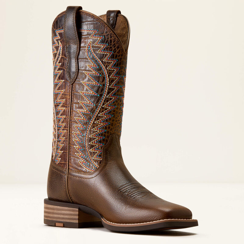 ARIAT MONTE VISTA WIDE SQUARE TOE WESTERN BOOT WICKER 10080466