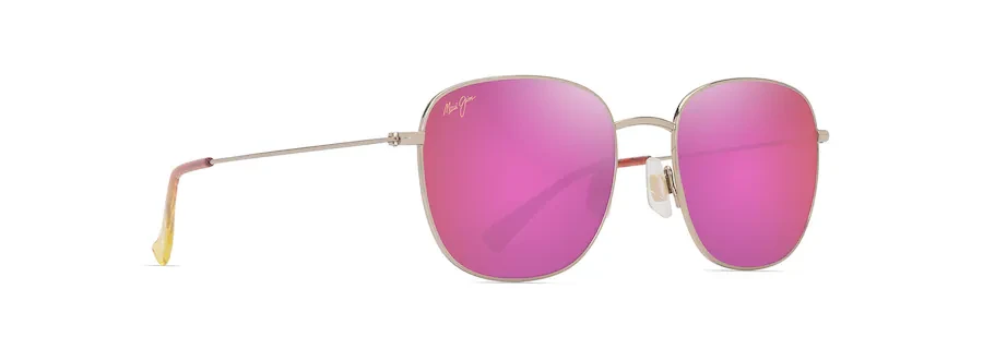 MAUI JIM OLALI AF POLARIZED CLASSIC SUNGLASSES SHINY LIGHT GOLD WITH VIOLET & PINK MJ0657SA-004
