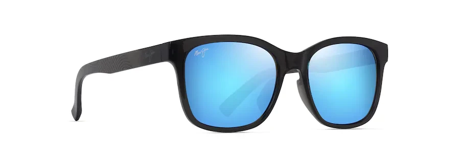 MAUI JIM ŌWELO POLARIZED CLASSIC SUNGLASSES SHINY DARK GREY B346-14