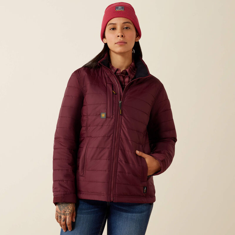 ARIAT REBAR CORDURA RIPSTOP LIGHTWEIGHT INSULATED JACKET WINE 10079011