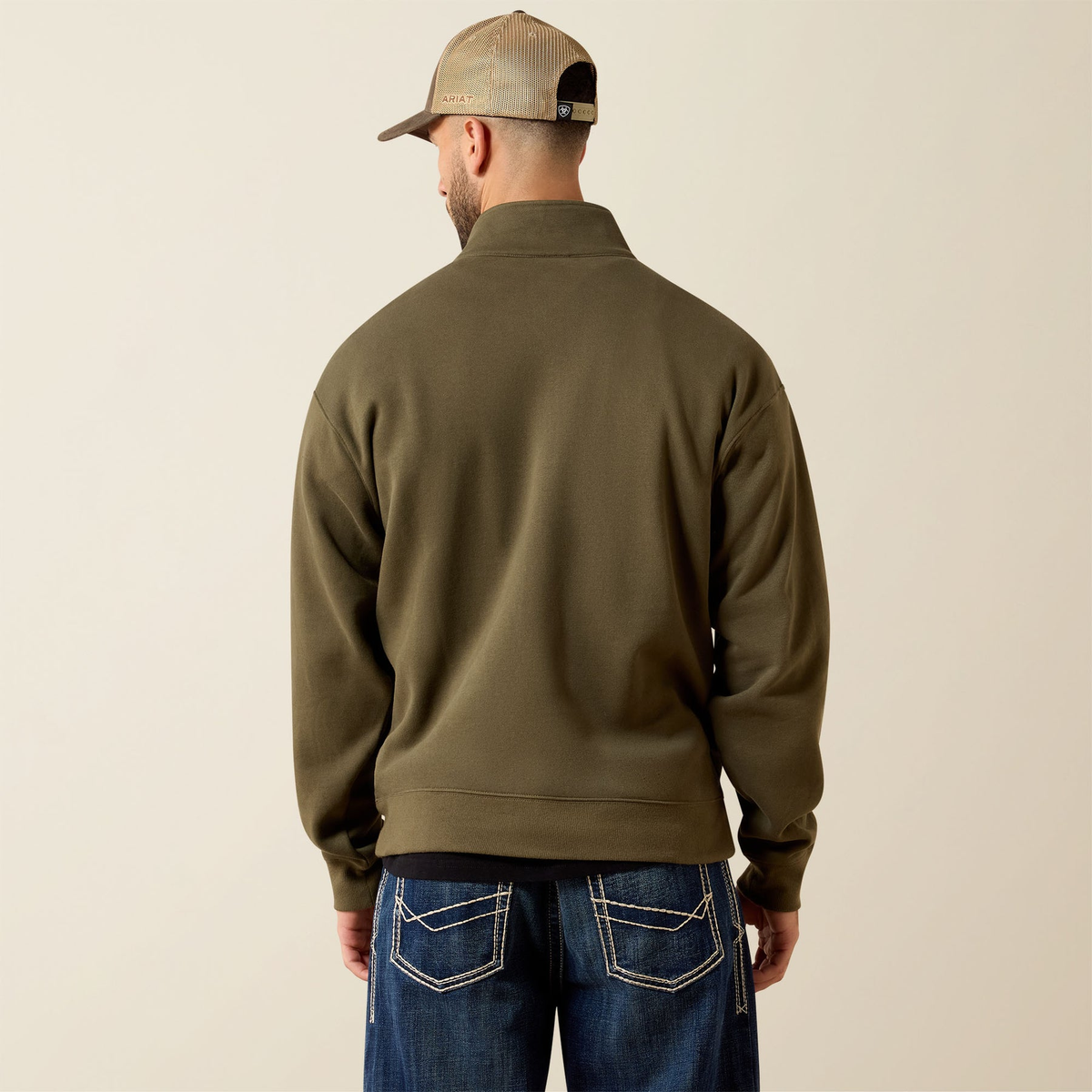 ARIAT CORE 1/4 ZIP GRAPE LEAF SWEATSHIRT 10079612