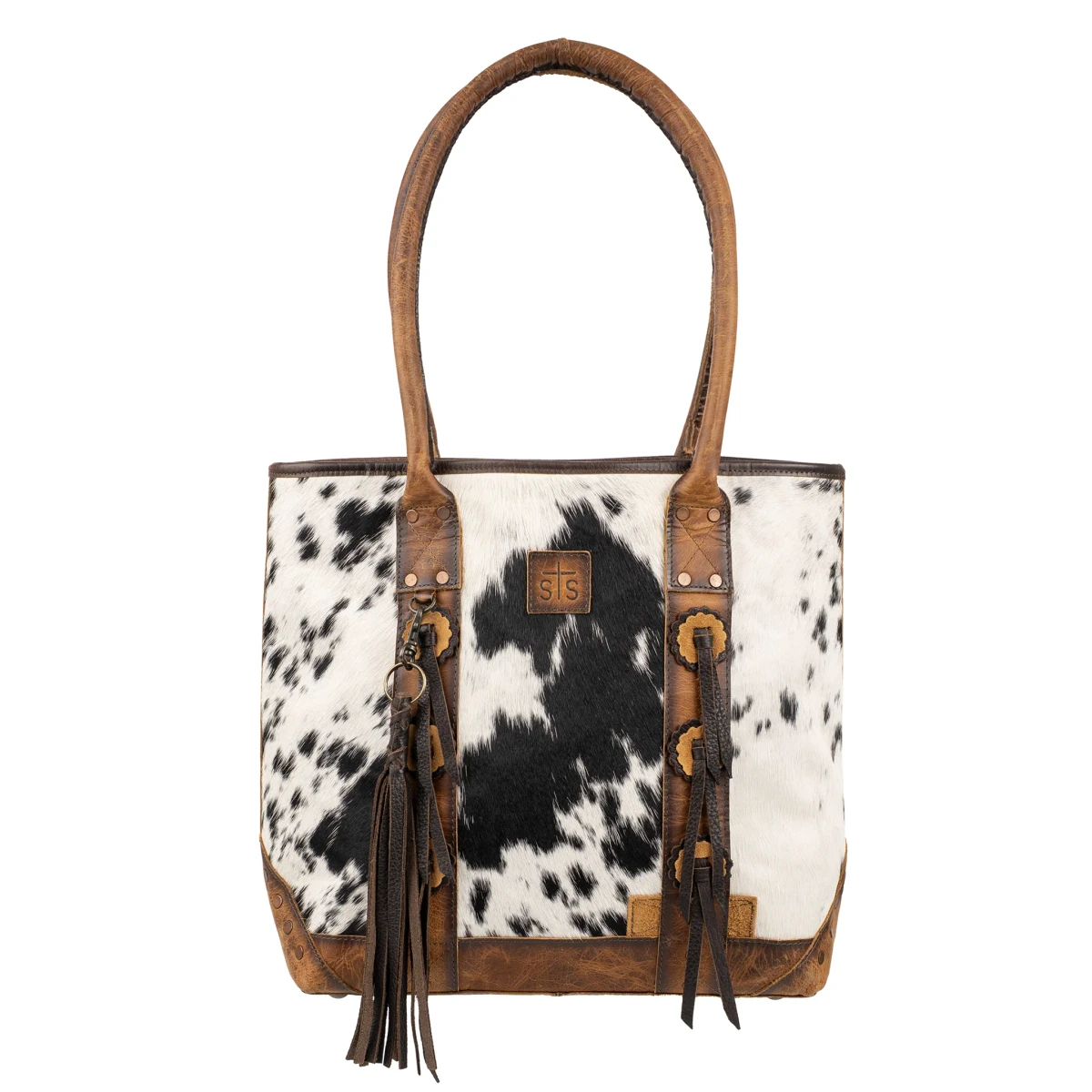 STS GUADALUPE COWHIDE PALOMINO TOTE STS35746