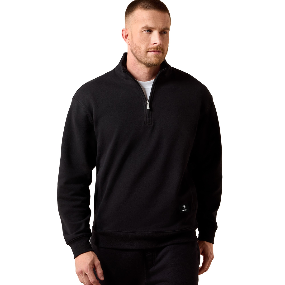 ARIAT BLACK CORE 1/4 ZIP SWEATSHIRT 10079479