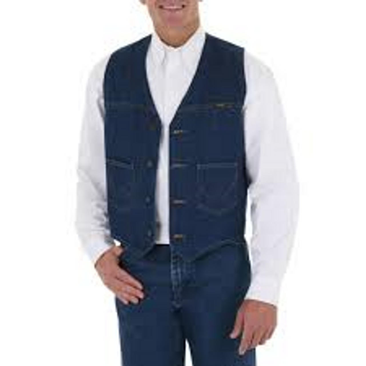 wrangler unlined denim vest