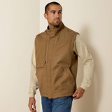 ARIAT MENS FR WORKHORSE INSULATED VEST FIELD KHAKI 10024031