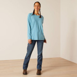 ARIAT WOMENS FR AIR CREW LS BLUE SPACE 10048887