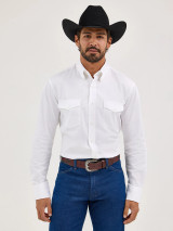 WRANGLER LONG SLEEVE TWILL SHIRT WHITE 71135CH