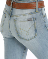 CRUEL WOMENS HANNAH MODERATE RISE CROP JEANS LIGHT STONE CB75254001