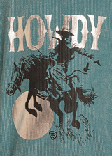 ROCK & ROLL GIRLS HOWDY GRAPHIC PULLOVER TURQUOISE BG91T08045