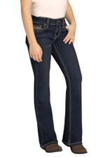 ROCK & ROLL GIRLS MID RISE EXTRA STRETCH AZTEC BOOTCUT JEANS BG4MD08058