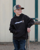 CINCH BOYS PULLOVER HOODIE BROWN MWK7992001