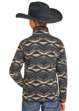 ROCK & ROLL BOYS BLACK AZTEC PRINT FLEECE PULLOVER BB91C06750