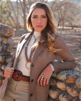 CINCH WOMENS BLAZER BROWN CWJ7528001