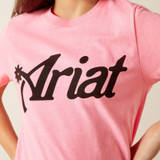 ARIAT SPUR SCRIPT T-SHIRT PINK ICE 10063748