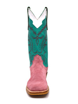 FENOGLIO WOMENS PINK EMERALD ROUGHOUT BOOTS FB29691361