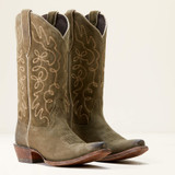 ARIAT JUKEBOX WESTERN BOOT SOFT OLIVE SUEDE 10053792
