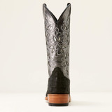 ARIAT FUTURITY SILK WESTERN BOOT BLACK SUEDED CAIMAN 10053721