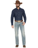ROCK & ROLL MENS PISTOL STRAIGHT LEG JEANS LIGHT WASH BM1PD06133