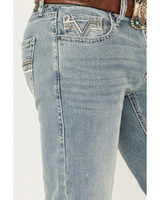 ROCK & ROLL MENS PISTOL STRAIGHT LEG JEANS LIGHT WASH BM1PD06133