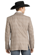 ROCK & ROLL MENS PLAID SPORT COAT TAN BM96C07381