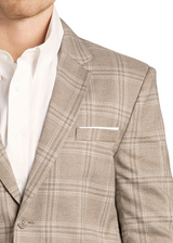 ROCK & ROLL MENS PLAID SPORT COAT TAN BM96C07381