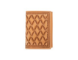 M&F NOCONA LARGE BASKETWEAVE TRIFOLD WALLET NATURAL N500051048