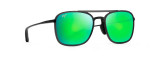 MAUI JIM KEOKEA POLARIZED AVIATOR SUNGLASSES GREEN/GREY GM447-11