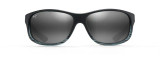 MAUI JIM KAIWI CHANNEL POLARIZED WRAP SUNGLASSES GREY 840-11D