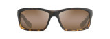 MAUI JIM KANAIO COAST POLARIZED WRAP SUNGLASSES BRONZE/TORTOISE H766-10MF