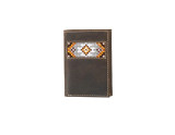 M&F 3D MENS SOUTHWESTERN BEADED INLAY TRIFOLD WALLET D250009302