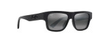 MAUI JIM KOKUA POLARIZED RECTANGULAR SUNGLASSES GREY/BLACK 638-02