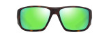 MAUI JIM KEHA POLARIZED WRAP SUNGLASSES GREEN/HAVANA GM663-10