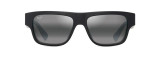 MAUI JIM KOKUA POLARIZED RECTANGULAR SUNGLASSES GREY/BLACK GM638-02