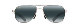 MAUI JIM GUARDRAILS POLARIZED AVIATOR SUNGLASSES GREY/SILVER 327-17