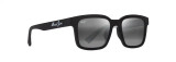 MAUI JIM OPIOPIO ASIAN FIT POLARIZED RECTANGULAR SUNGLASSES GREY/BLACK 659-02