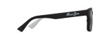 MAUI JIM OPIOPIO ASIAN FIT POLARIZED RECTANGULAR SUNGLASSES GREY/BLACK 659-02