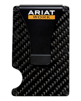 M&F ARIAT MENS UTILITY CARBON FIBER WORK WALLET BLACK A3401101
