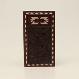 M&F NOCONA MENS BUCK LACE TOOLED RODEO WALLET BROWN N500038002