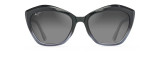 MAUI JIM LOTUS POLARIZED CAT EYE SUNGLASSES GREY/BLACK GS827-02J