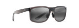 MAUI JIM HUELO POLARIZED RECTANGULAR SUNGLASSES GREY MJ0449S-001