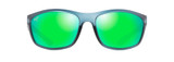 MAUI JIM NUU LANDING POLARIZED WRAP SUNGLASSES GREEN/TEAL GM869-03