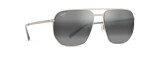MAUI JIM SHARKS COVE POLARIZED AVIATOR SUNGLASSES GREY/TITANIUM 605-17